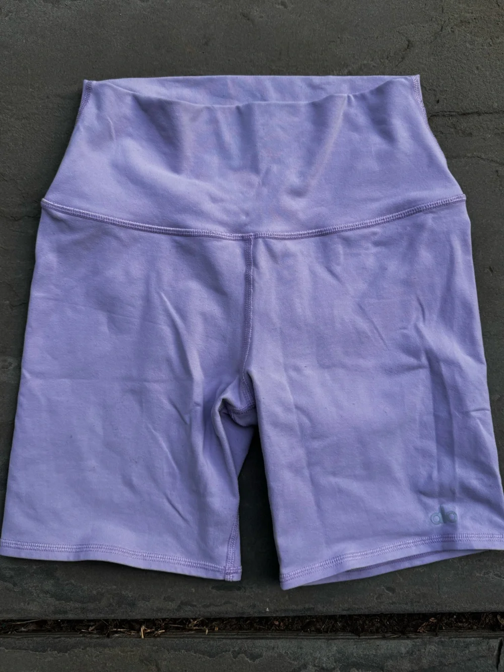 ALO Yoga Lavender High-Waist Bike Shorts